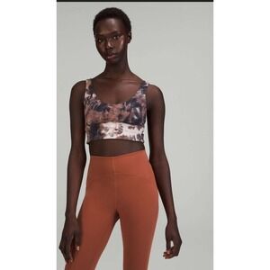 Lululemon Align Strappy Bra Diamond Dye Brown Black Size 6 LW2DISS